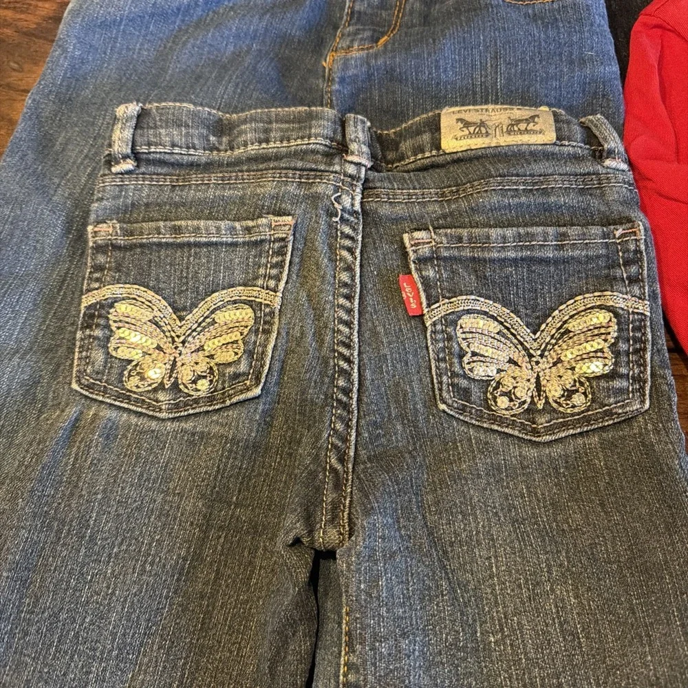 Girls Size 4 4T Clothing Lot 10pc Levi's GAP Crewcuts BCBG Disney Jeans Dress